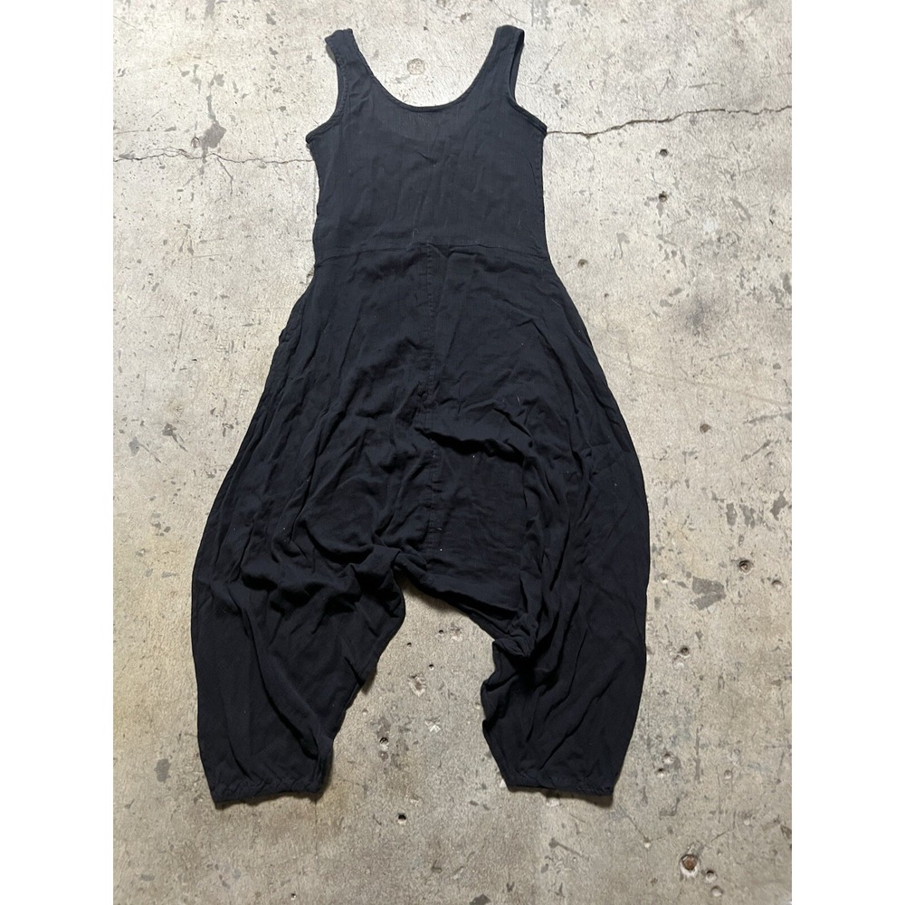 Electric Feathers Black Raw Silk Jumpsuit From Ma… - image 2